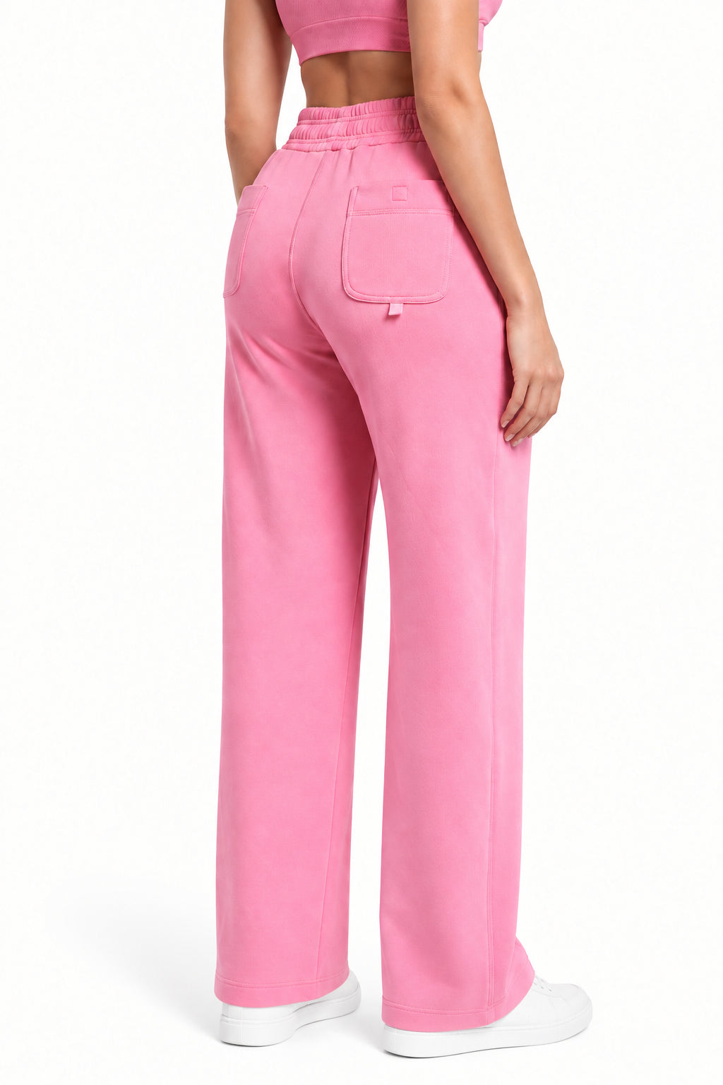 Essential Gray Structured Wide-Leg Fleece Pant | Polished Comfort