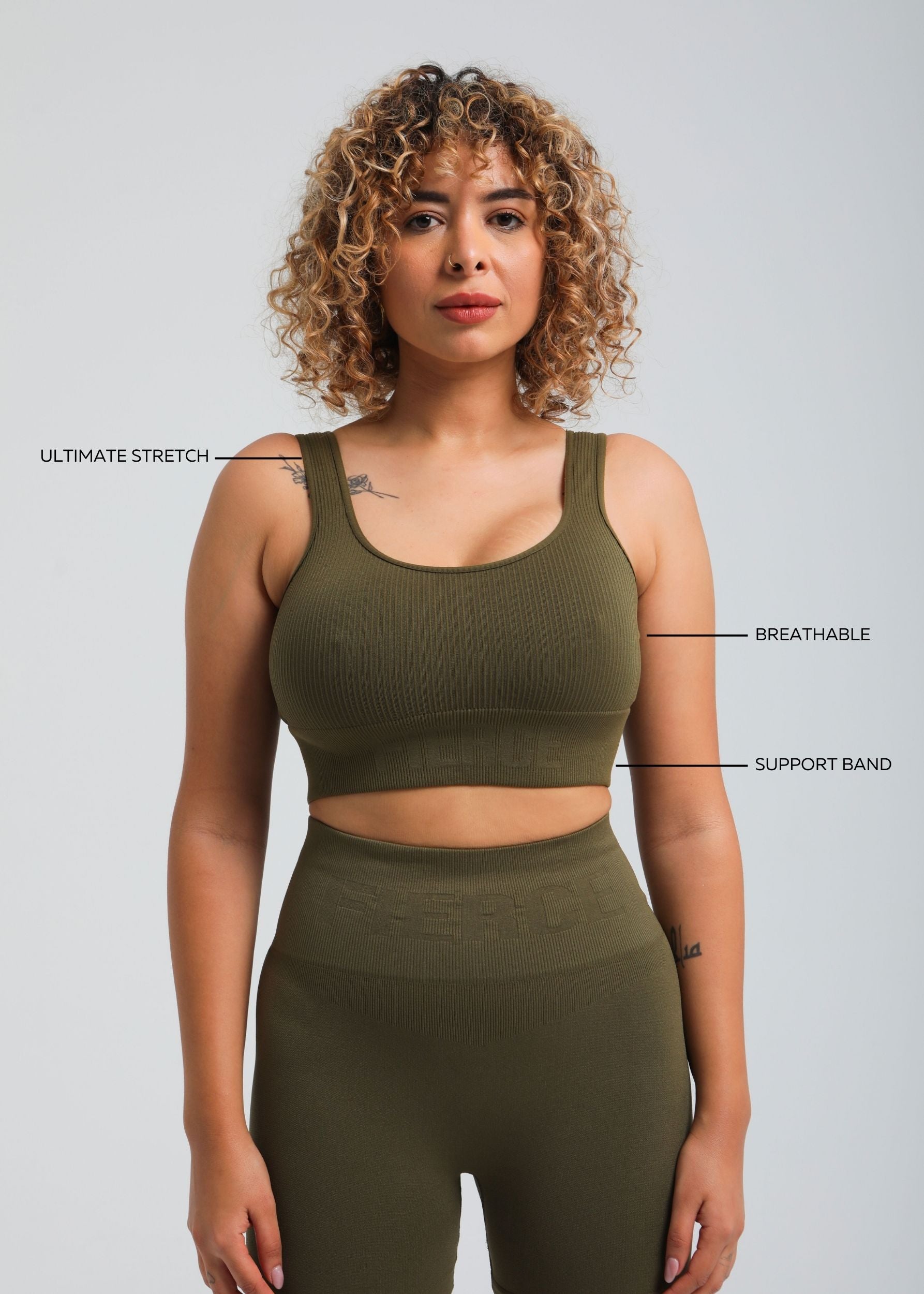 Lightweight breathable everyday bra—close-up of seamless fabric