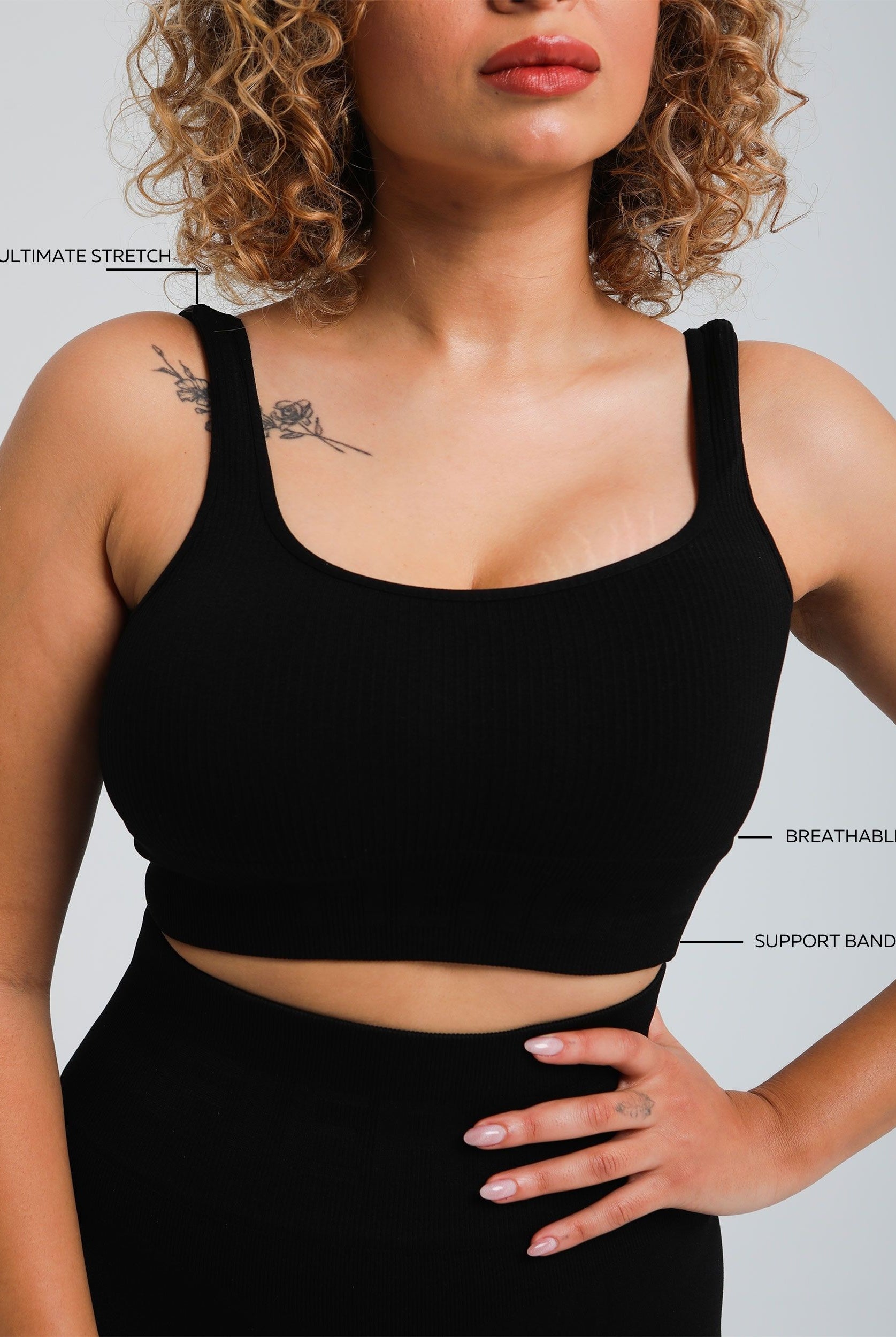 Lightweight breathable everyday bra—close-up of seamless fabric