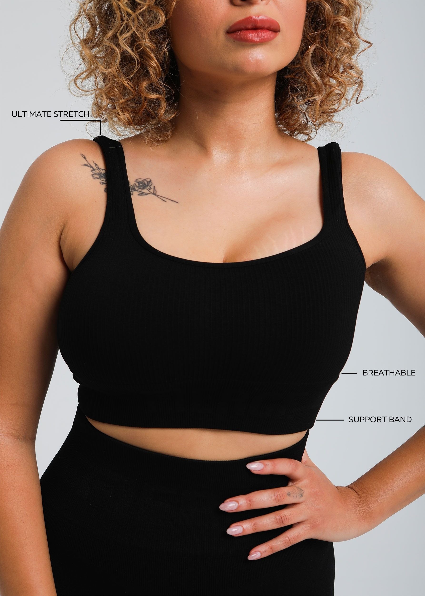 Lightweight breathable everyday bra—close-up of seamless fabric