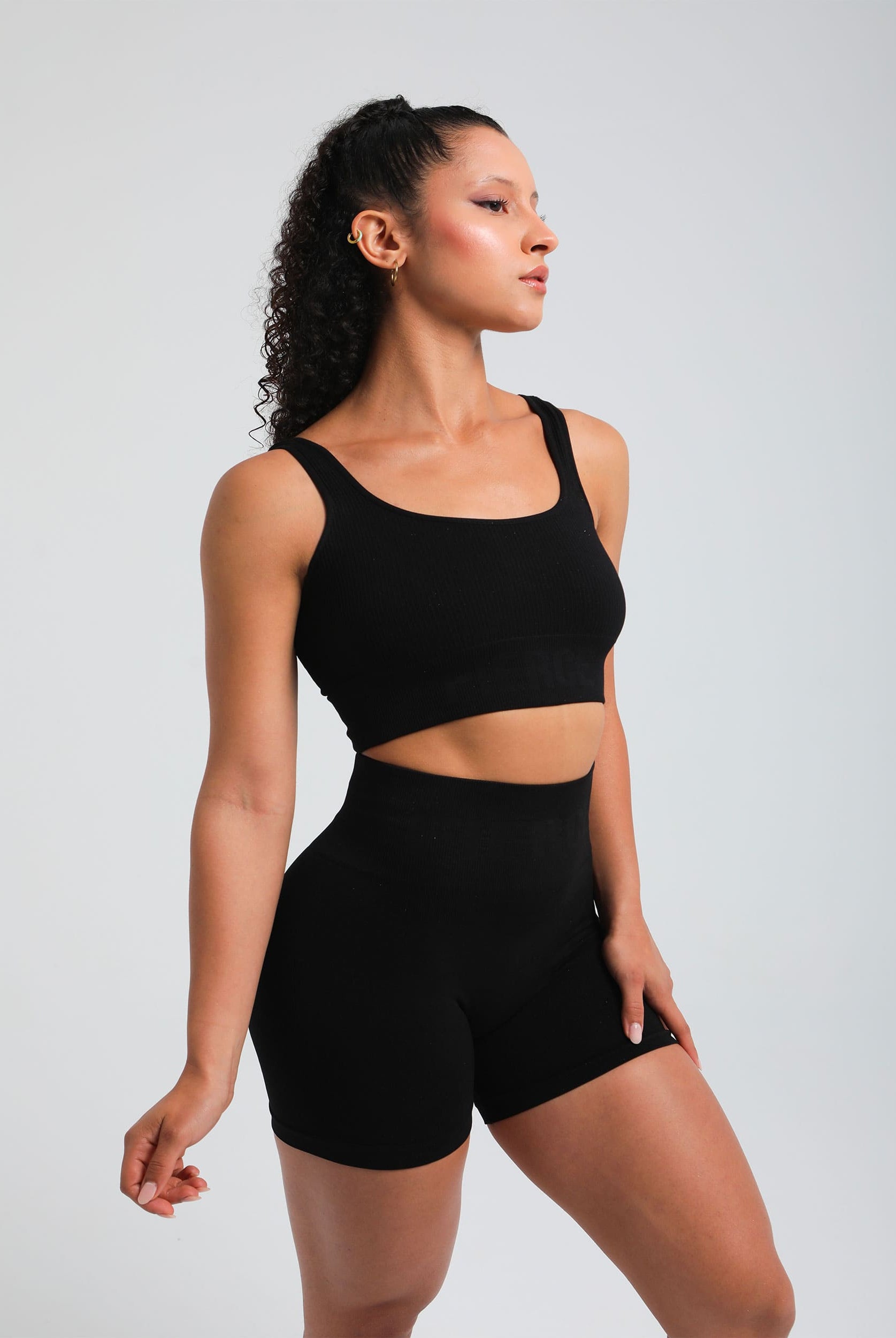 Lightweight breathable everyday bra—close-up of seamless fabric