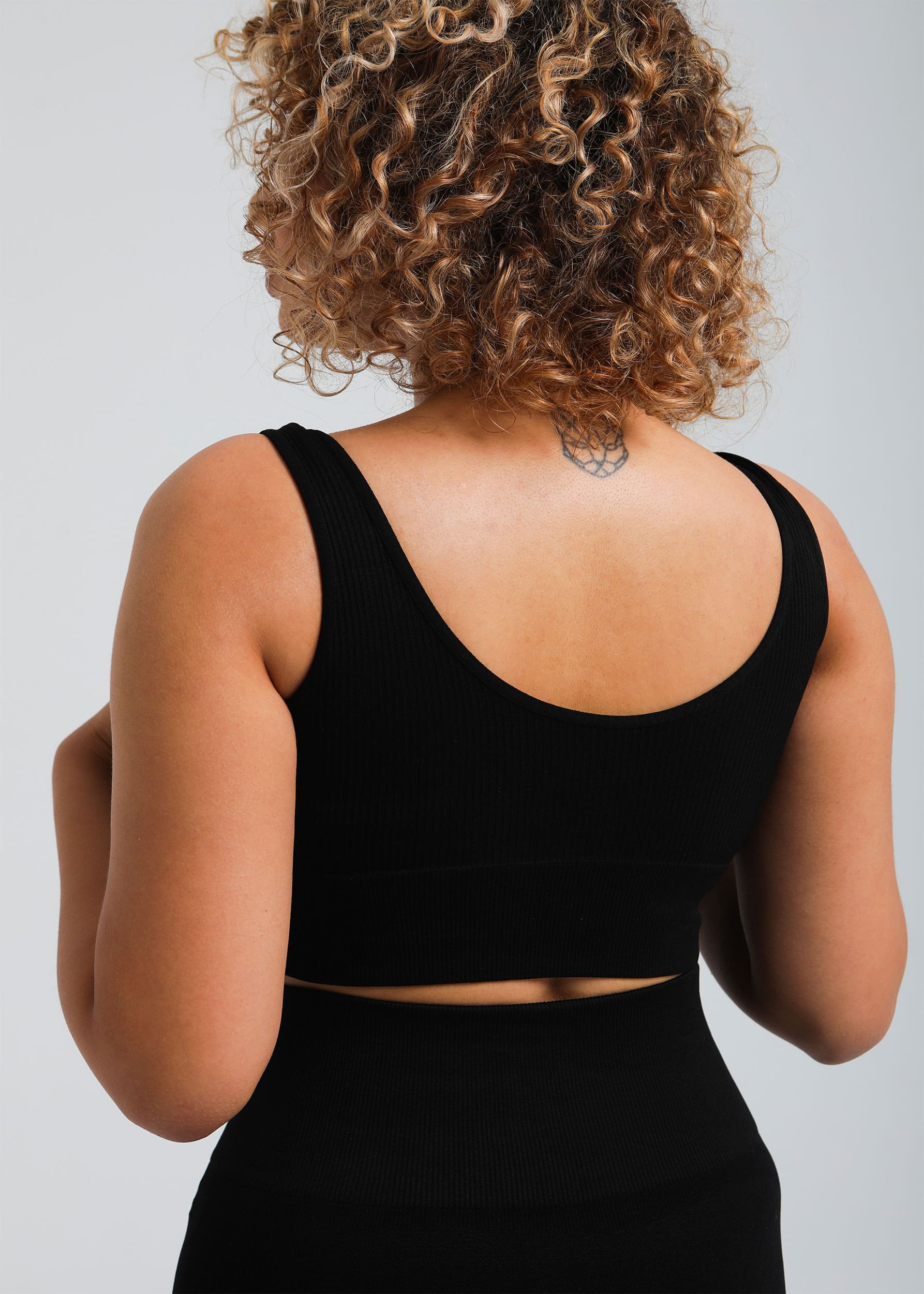 Lightweight breathable everyday bra—close-up of seamless fabric