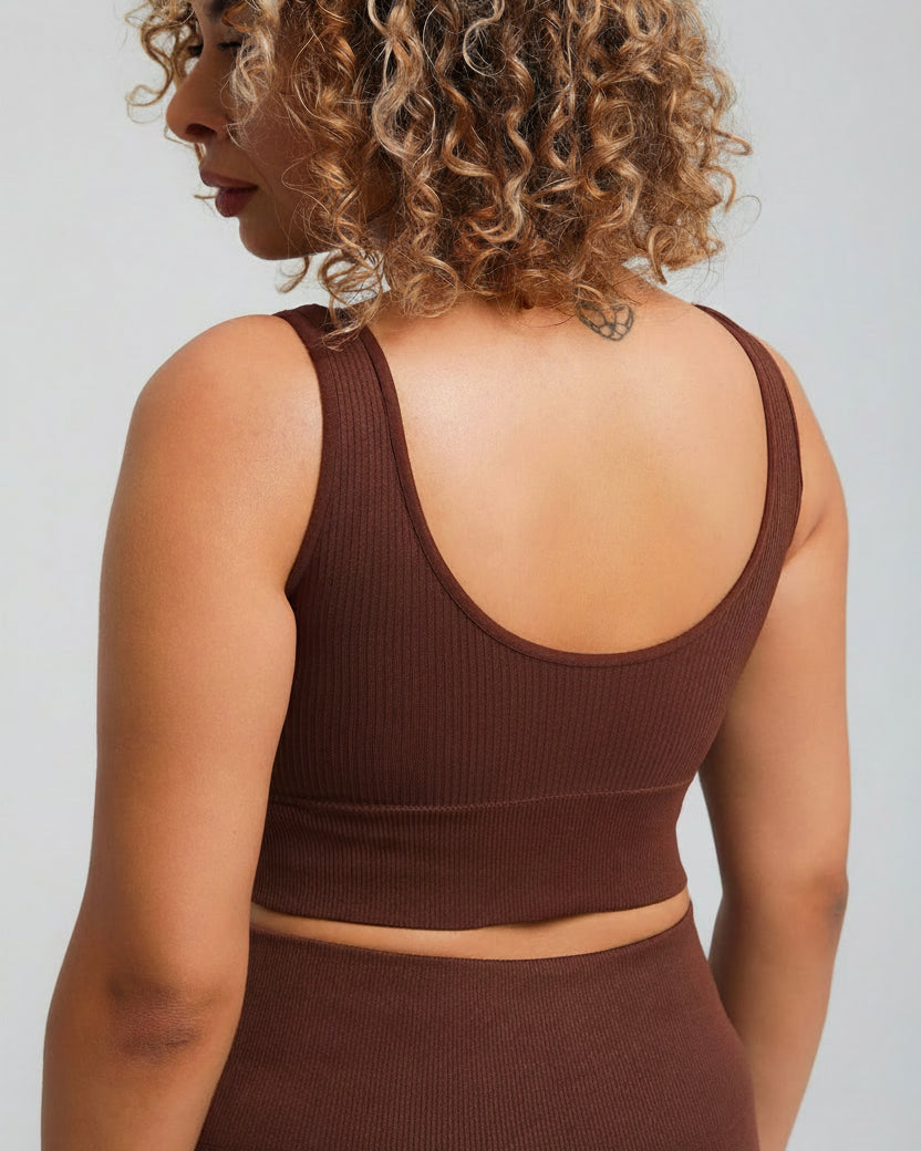Lightweight breathable everyday bra—close-up of seamless fabric