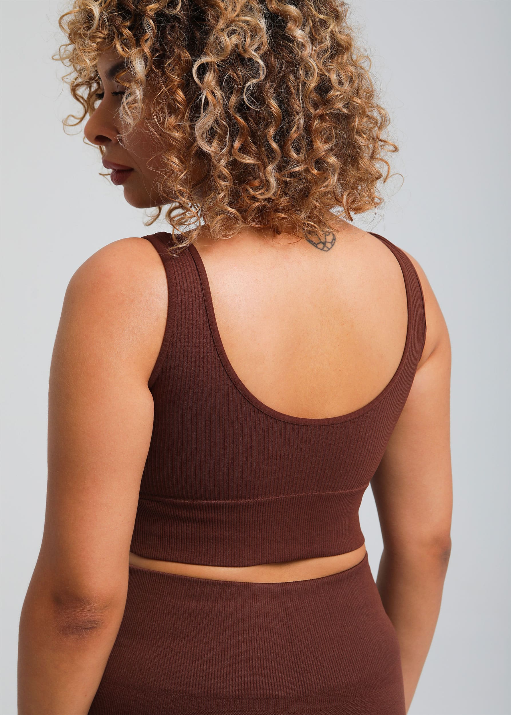 Lightweight breathable everyday bra—close-up of seamless fabric