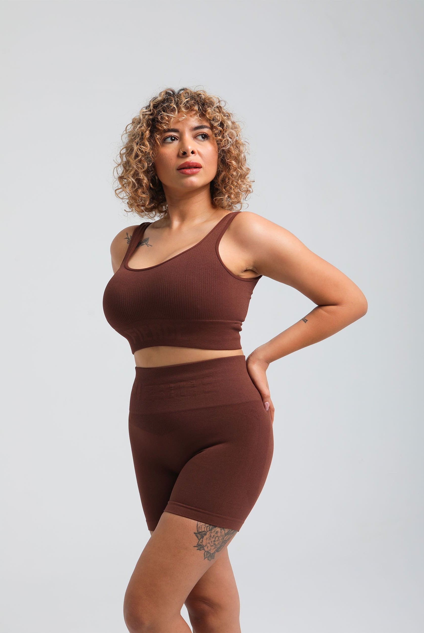 Lightweight breathable everyday bra—close-up of seamless fabric