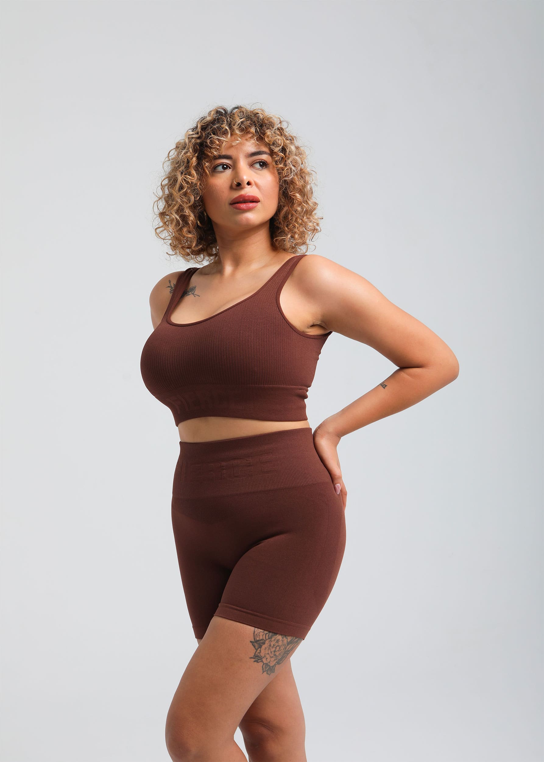 Lightweight breathable everyday bra—close-up of seamless fabric