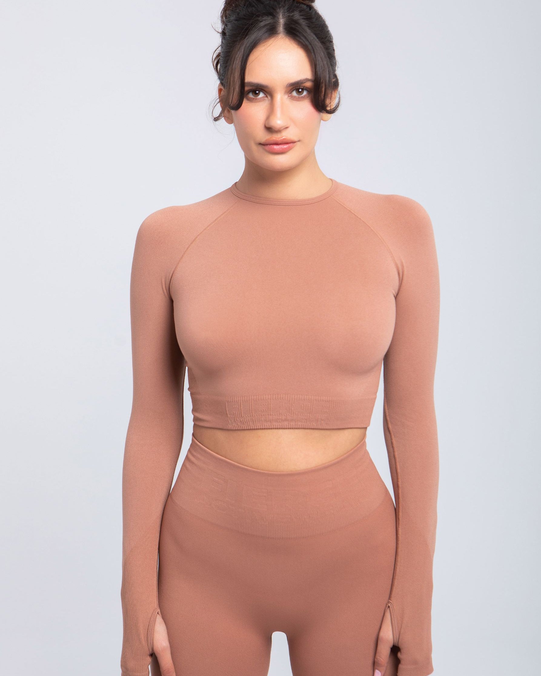 Second Skin Long Sleeve Crop Top – Sculpted & Sleek