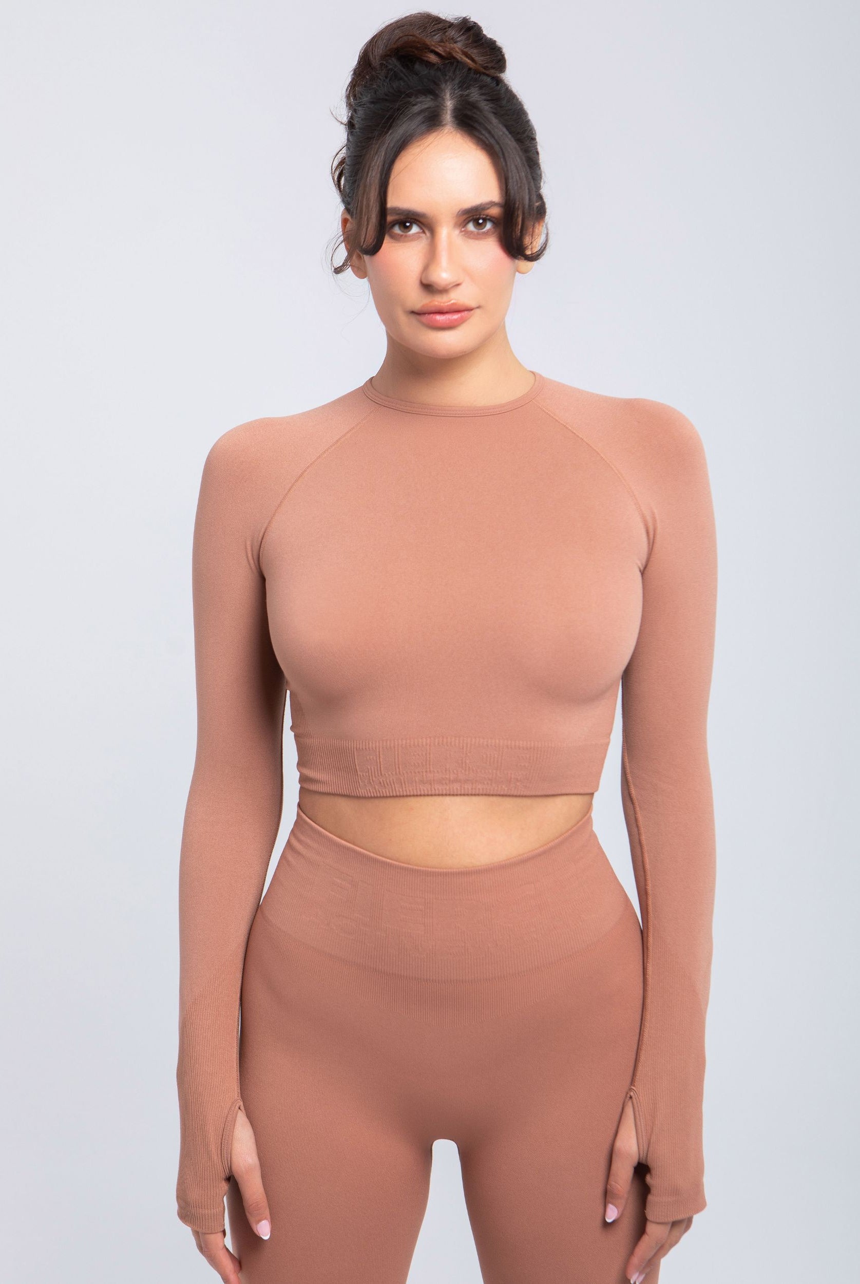 Second Skin Long Sleeve Crop Top – Sculpted & Sleek
