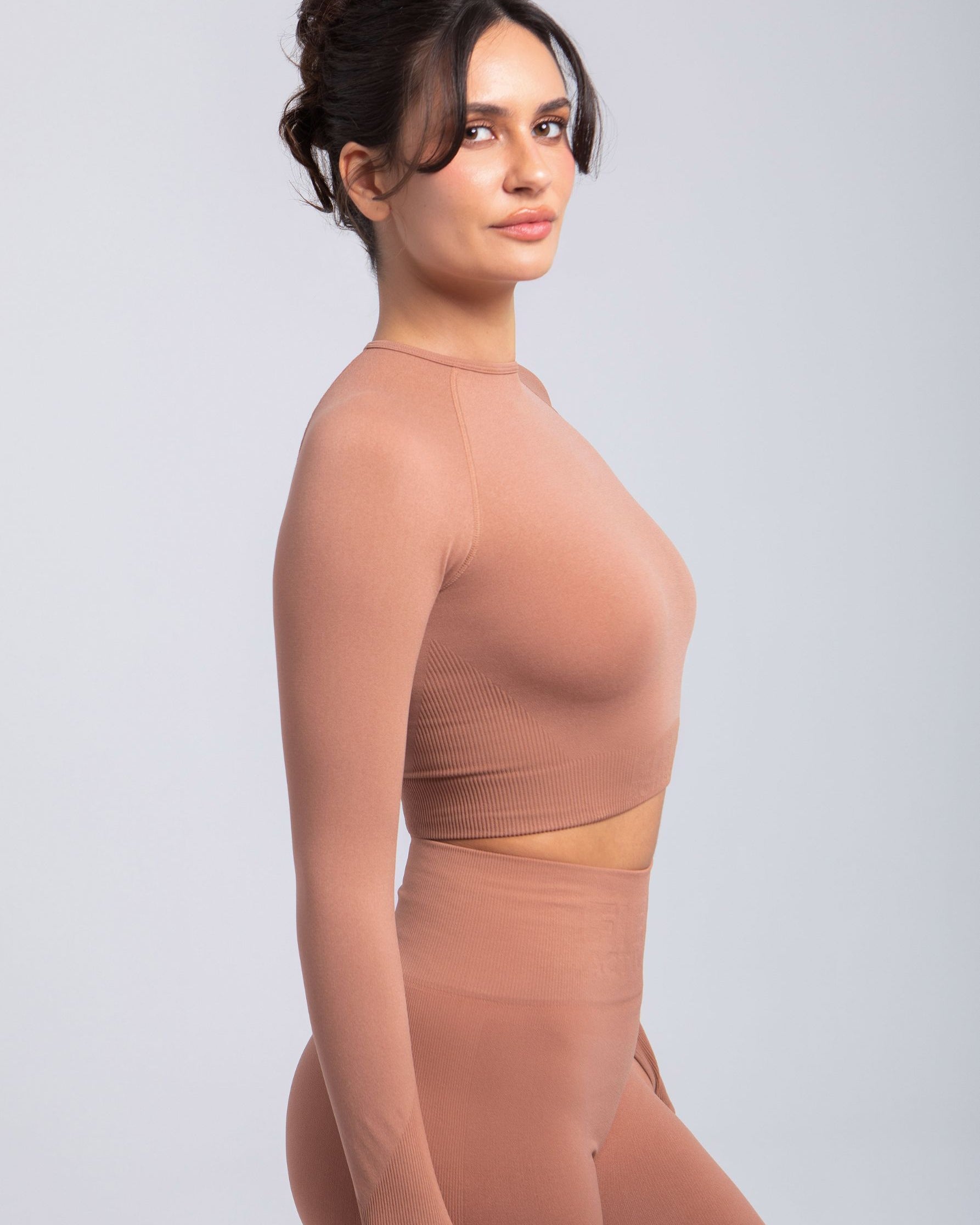 Second Skin Long Sleeve Crop Top – Sculpted & Sleek