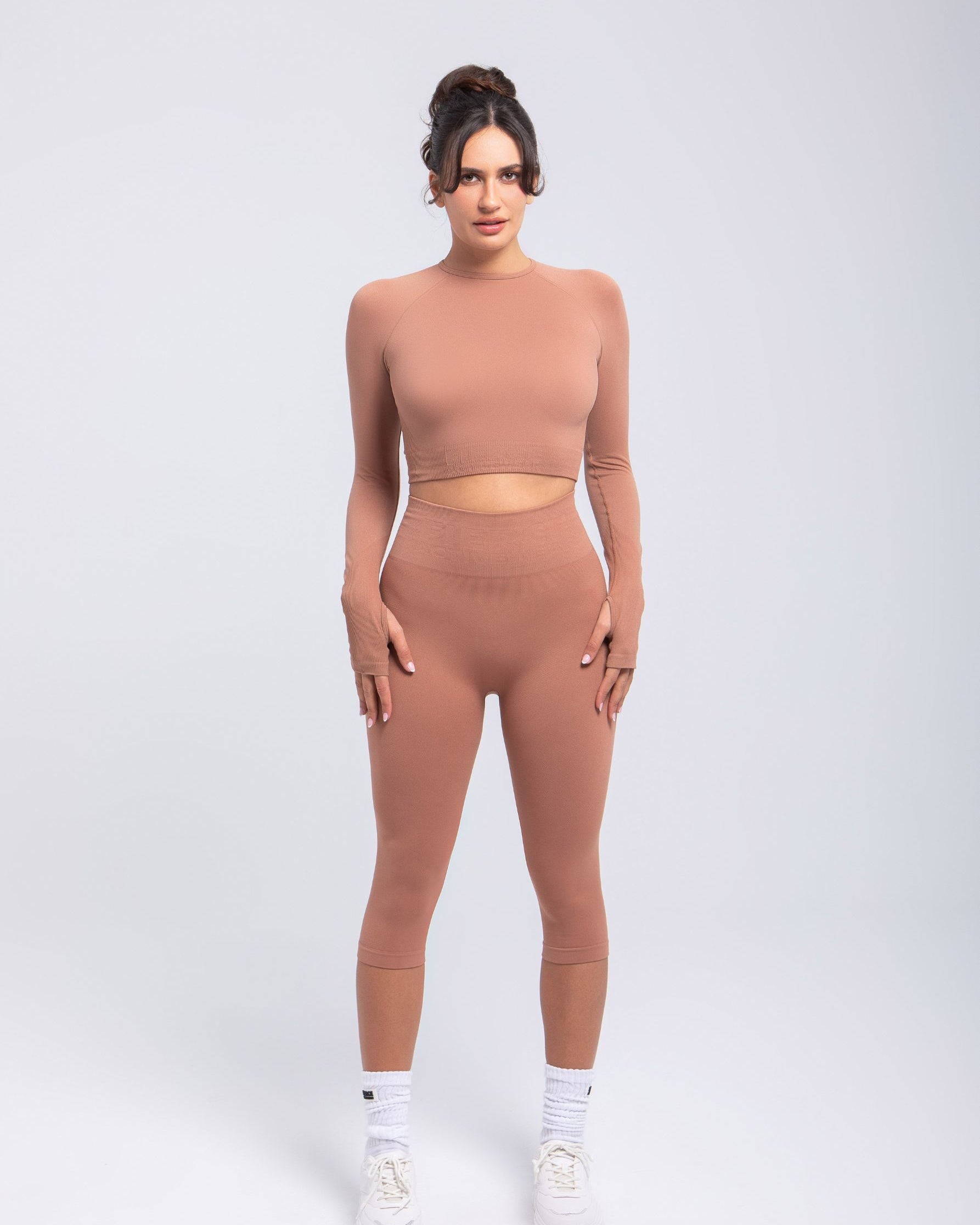 Second Skin Long Sleeve Crop Top – Sculpted & Sleek