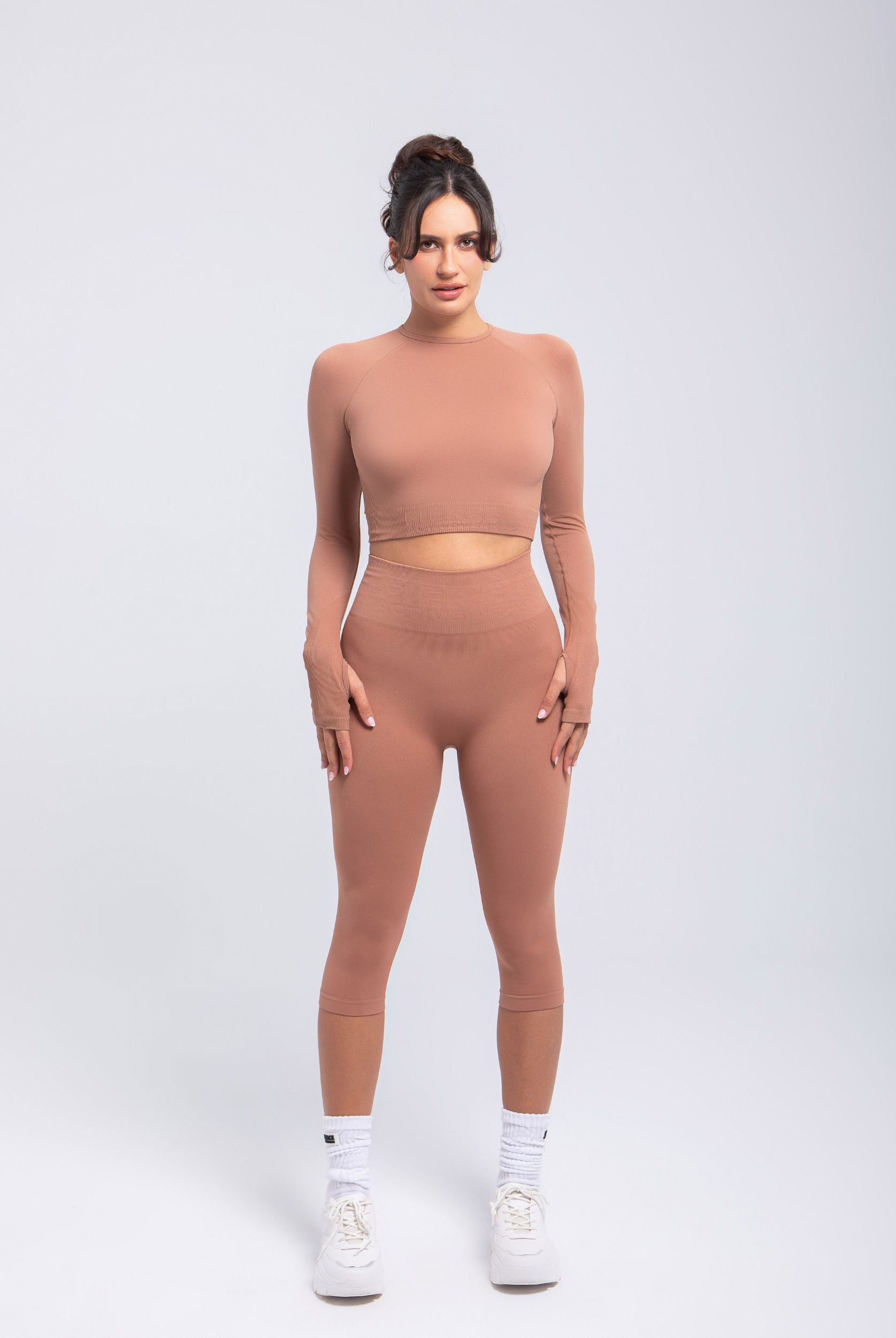 Second Skin Long Sleeve Crop Top – Sculpted & Sleek
