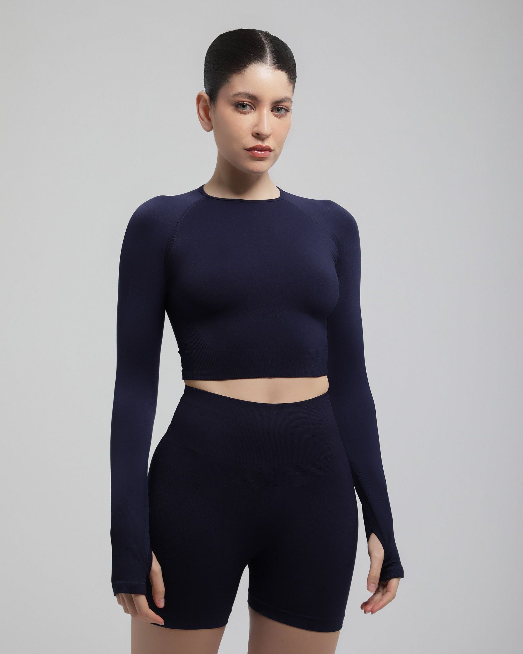 Second Skin Long Sleeve Crop Top – Sculpted & Sleek