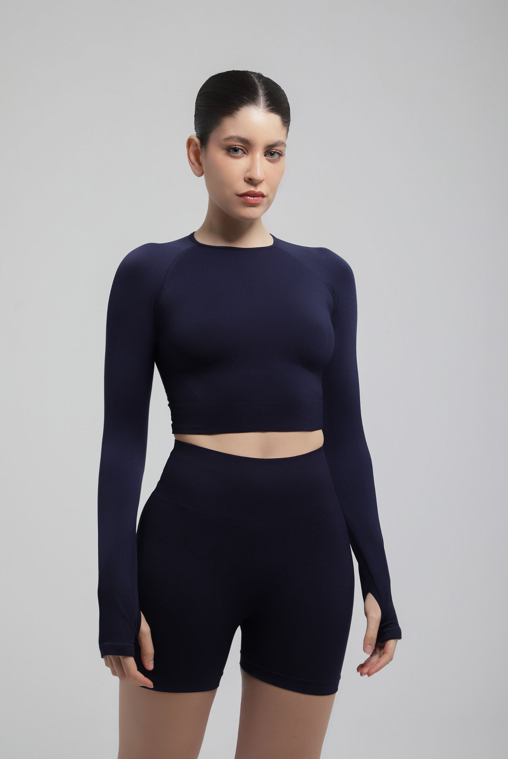 Second Skin Long Sleeve Crop Top – Sculpted & Sleek