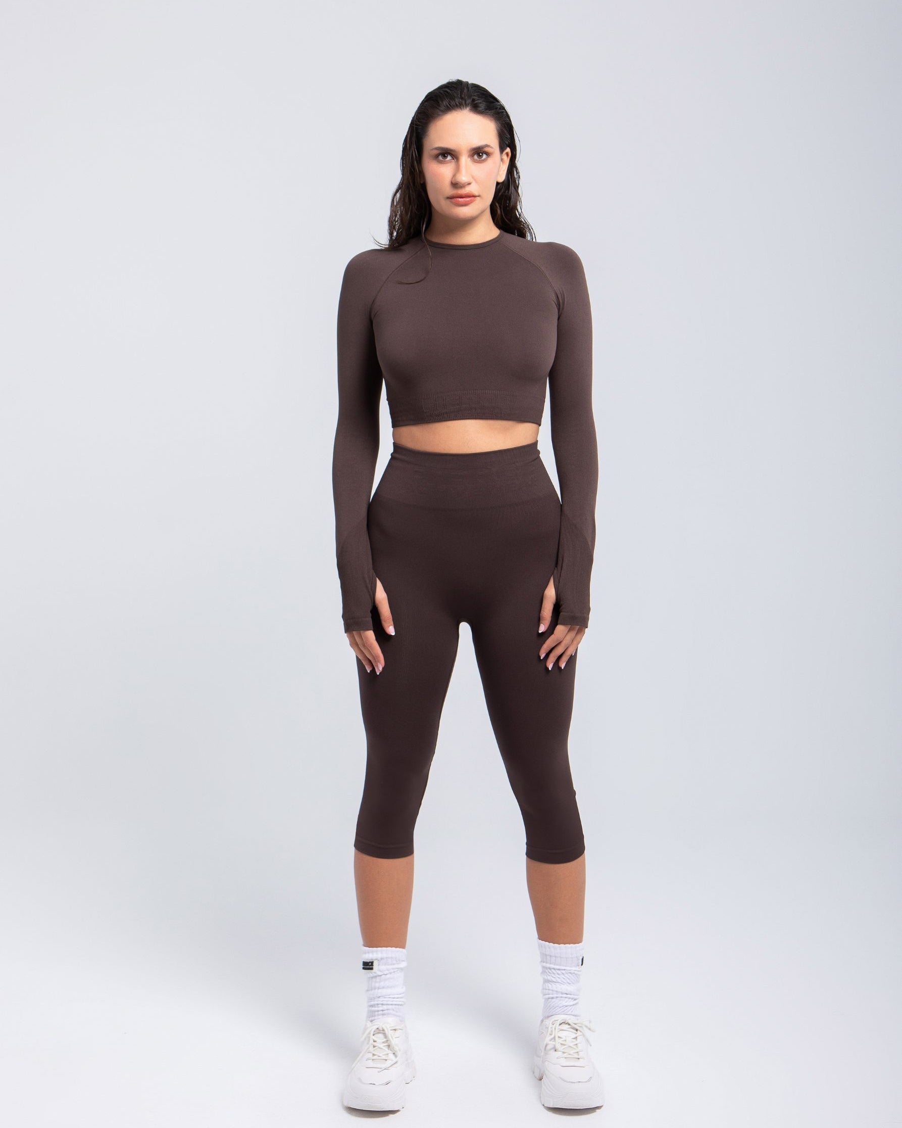 Second Skin Long Sleeve Crop Top – Sculpted & Sleek