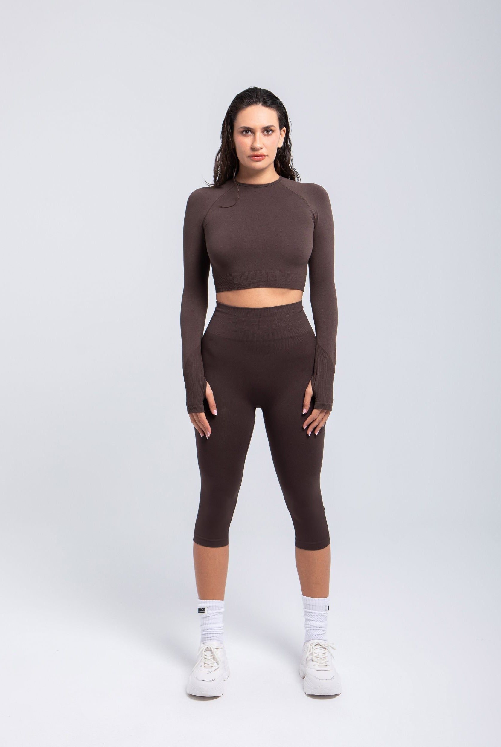 Second Skin Long Sleeve Crop Top – Sculpted & Sleek