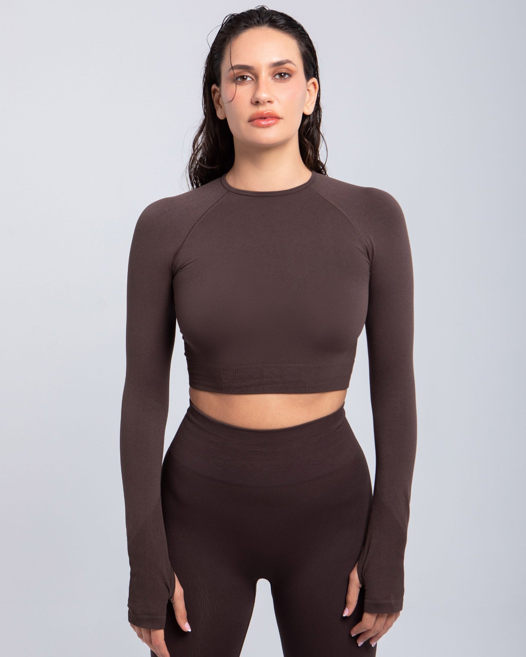 Second Skin Long Sleeve Crop Top – Sculpted & Sleek