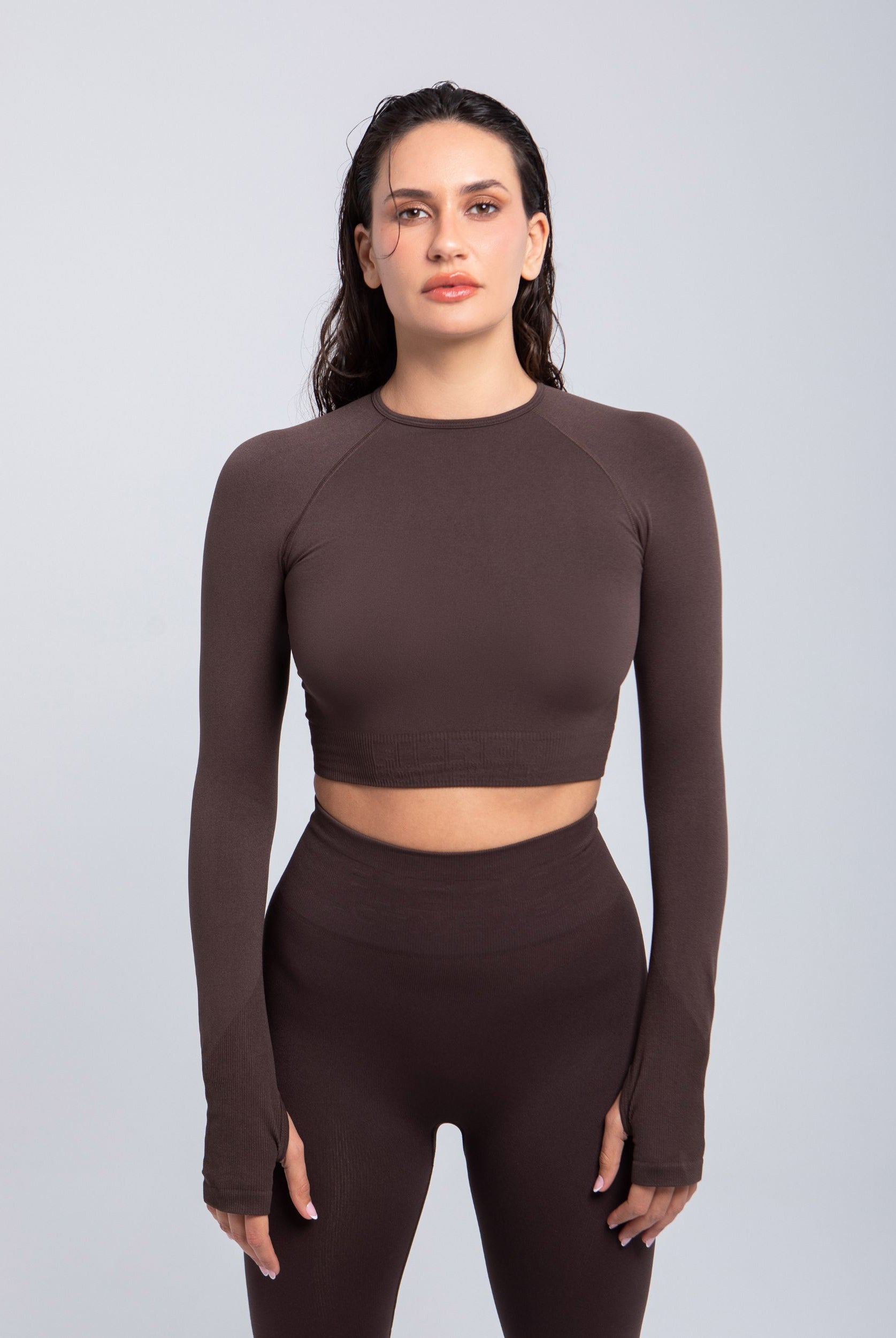 Second Skin Long Sleeve Crop Top – Sculpted & Sleek