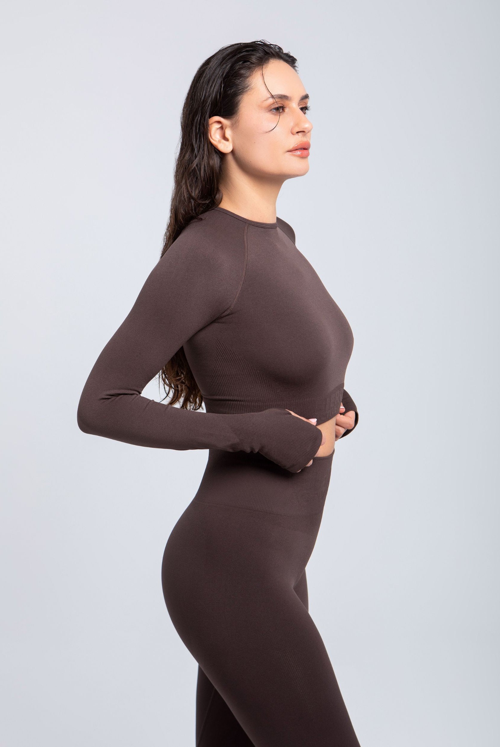 Second Skin Long Sleeve Crop Top – Sculpted & Sleek