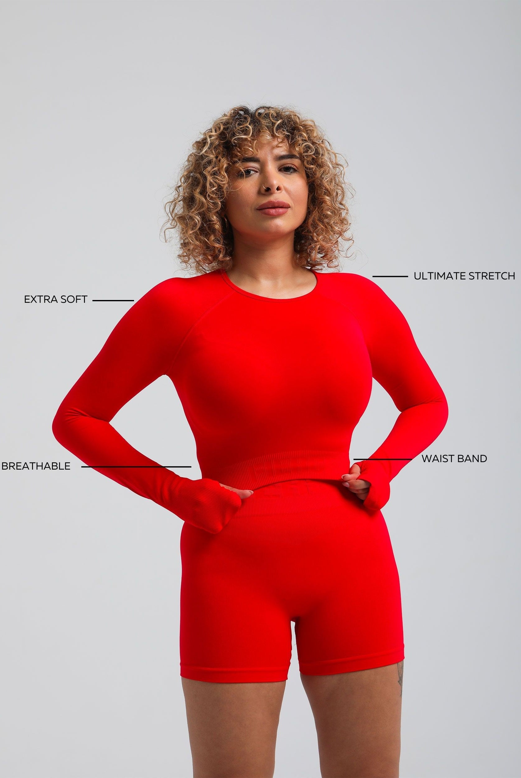 Second Skin Long Sleeve Crop Top – Sculpted & Sleek