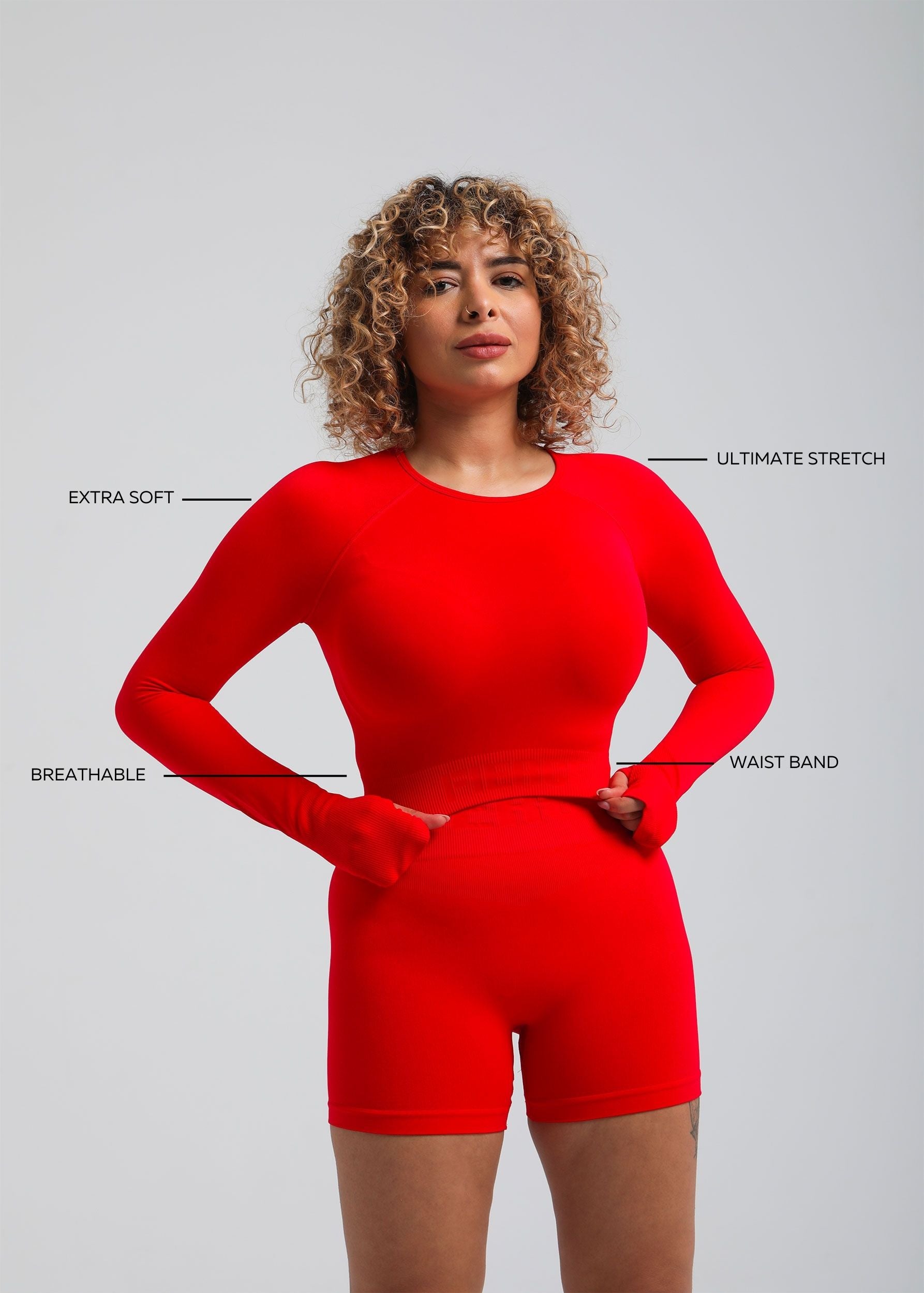 Second Skin Long Sleeve Crop Top – Sculpted & Sleek
