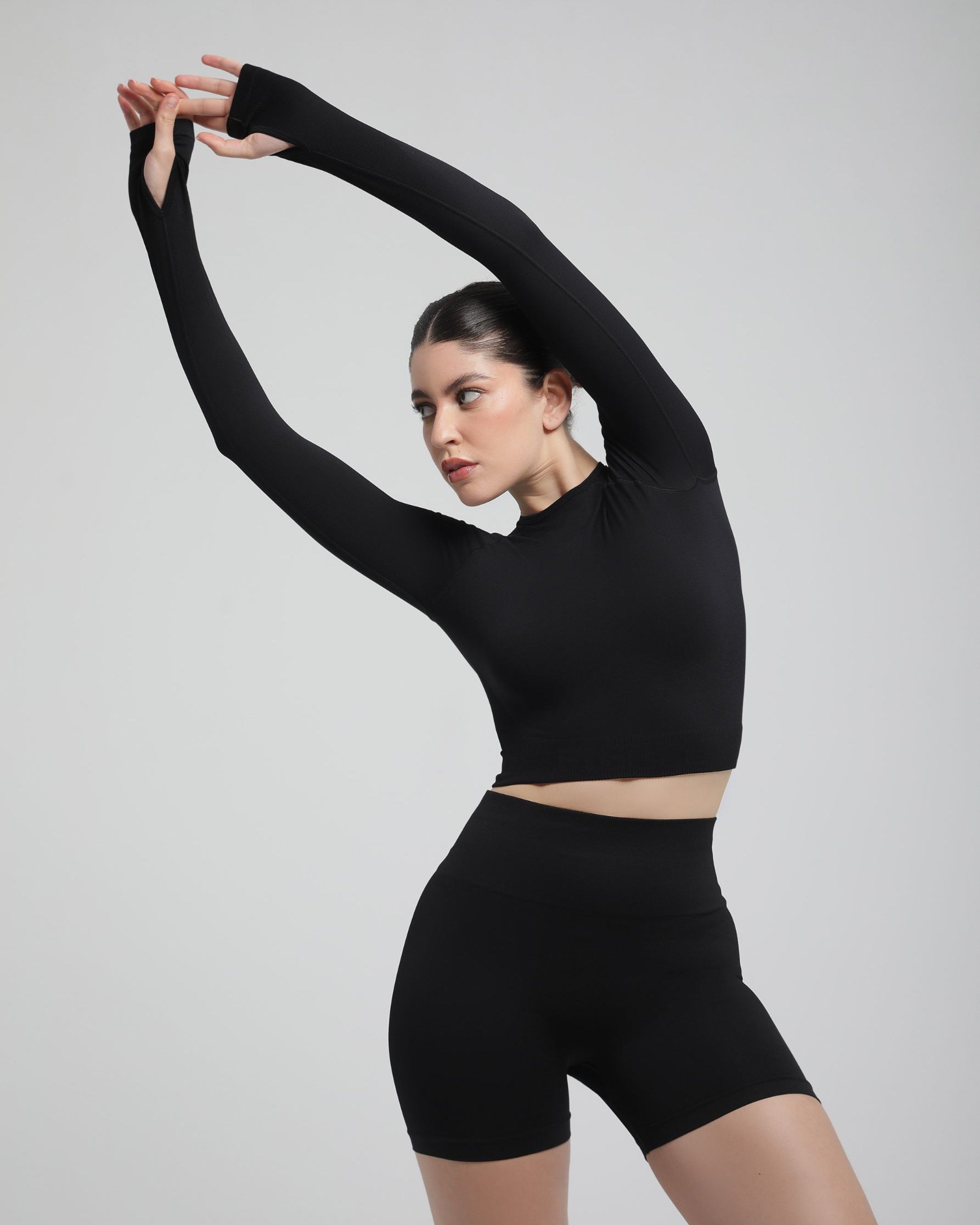 Second Skin Long Sleeve Crop Top – Sculpted & Sleek