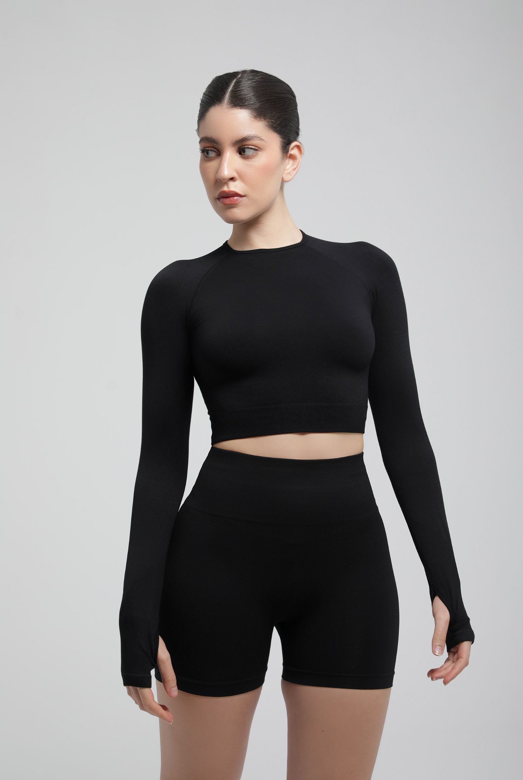 Second Skin Long Sleeve Crop Top – Sculpted & Sleek