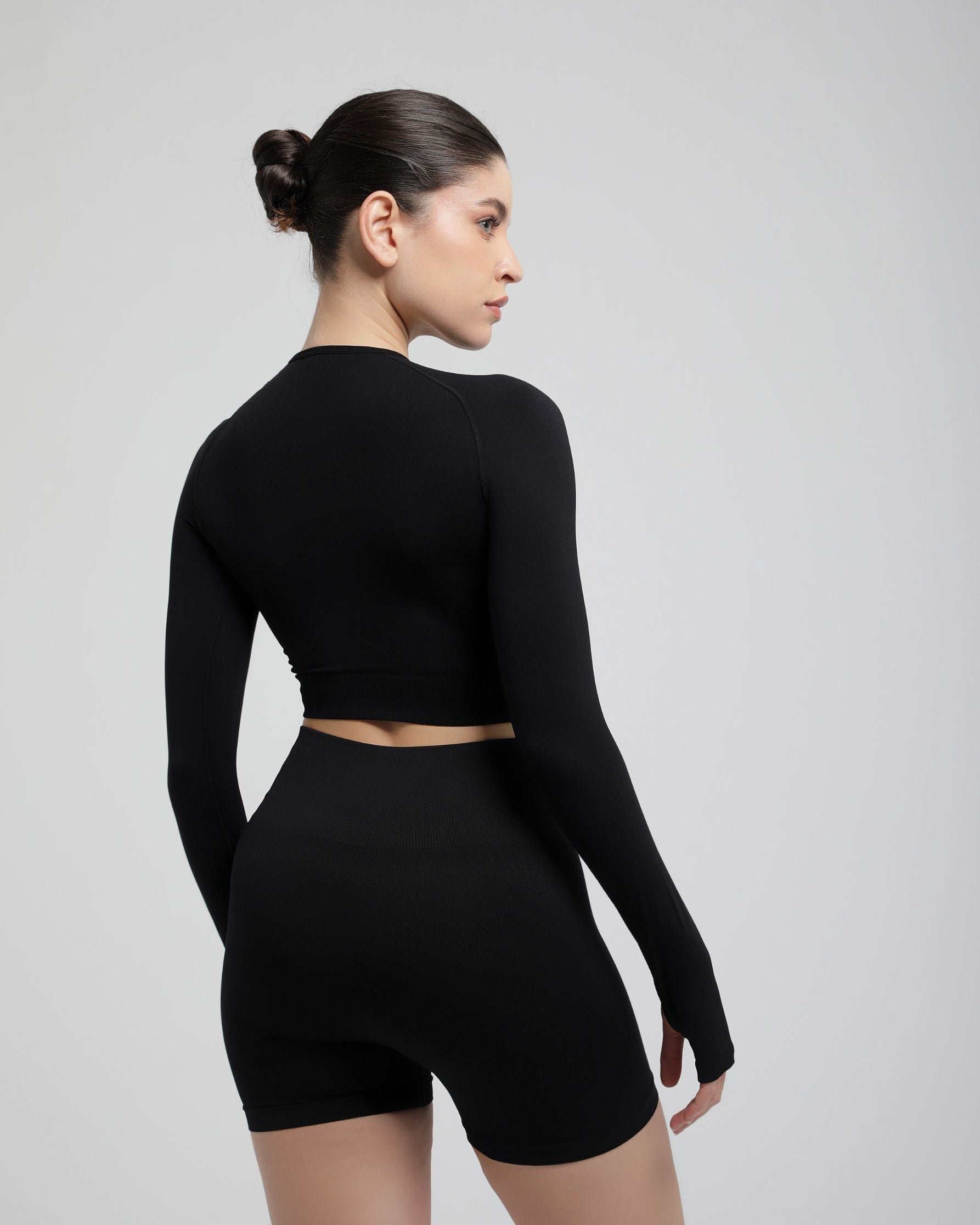 Second Skin Long Sleeve Crop Top – Sculpted & Sleek