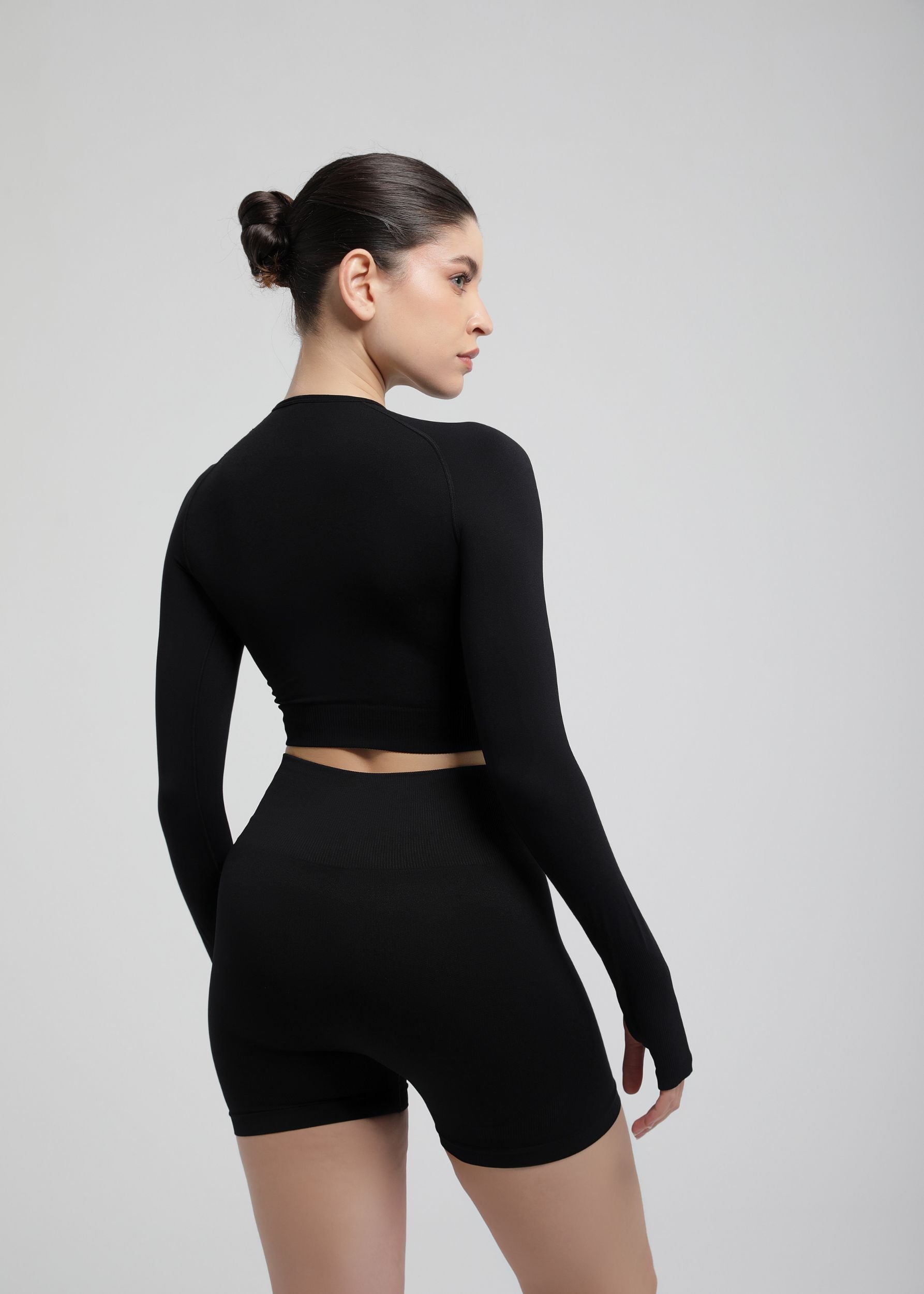 Second Skin Long Sleeve Crop Top – Sculpted & Sleek