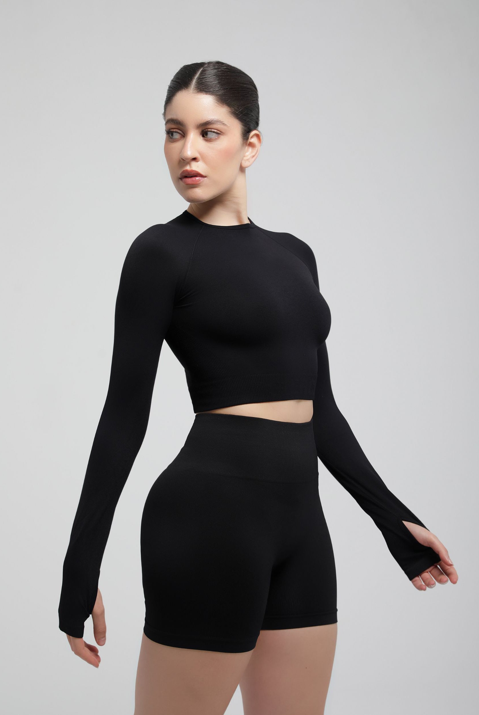 Second Skin Long Sleeve Crop Top – Sculpted & Sleek