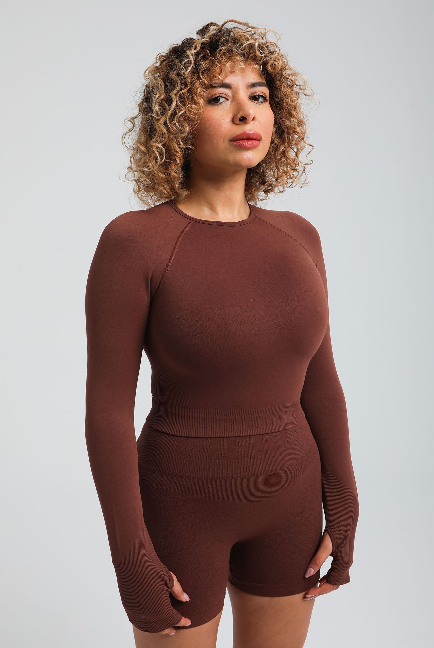 Second Skin Long Sleeve Crop Top – Sculpted & Sleek