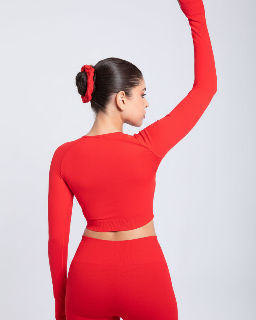 Second Skin Long Sleeve Crop Top – Sculpted & Sleek
