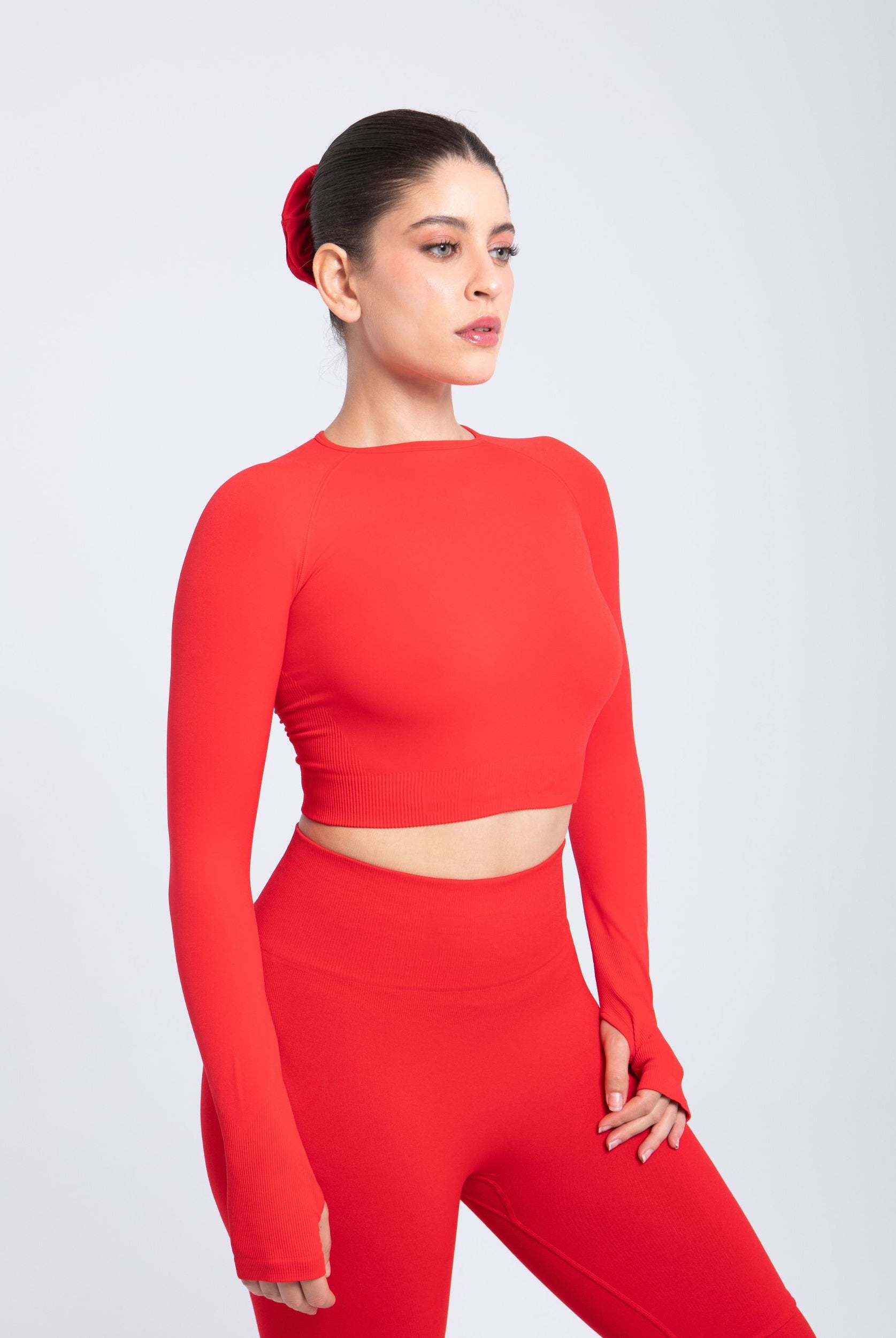 Second Skin Long Sleeve Crop Top – Sculpted & Sleek