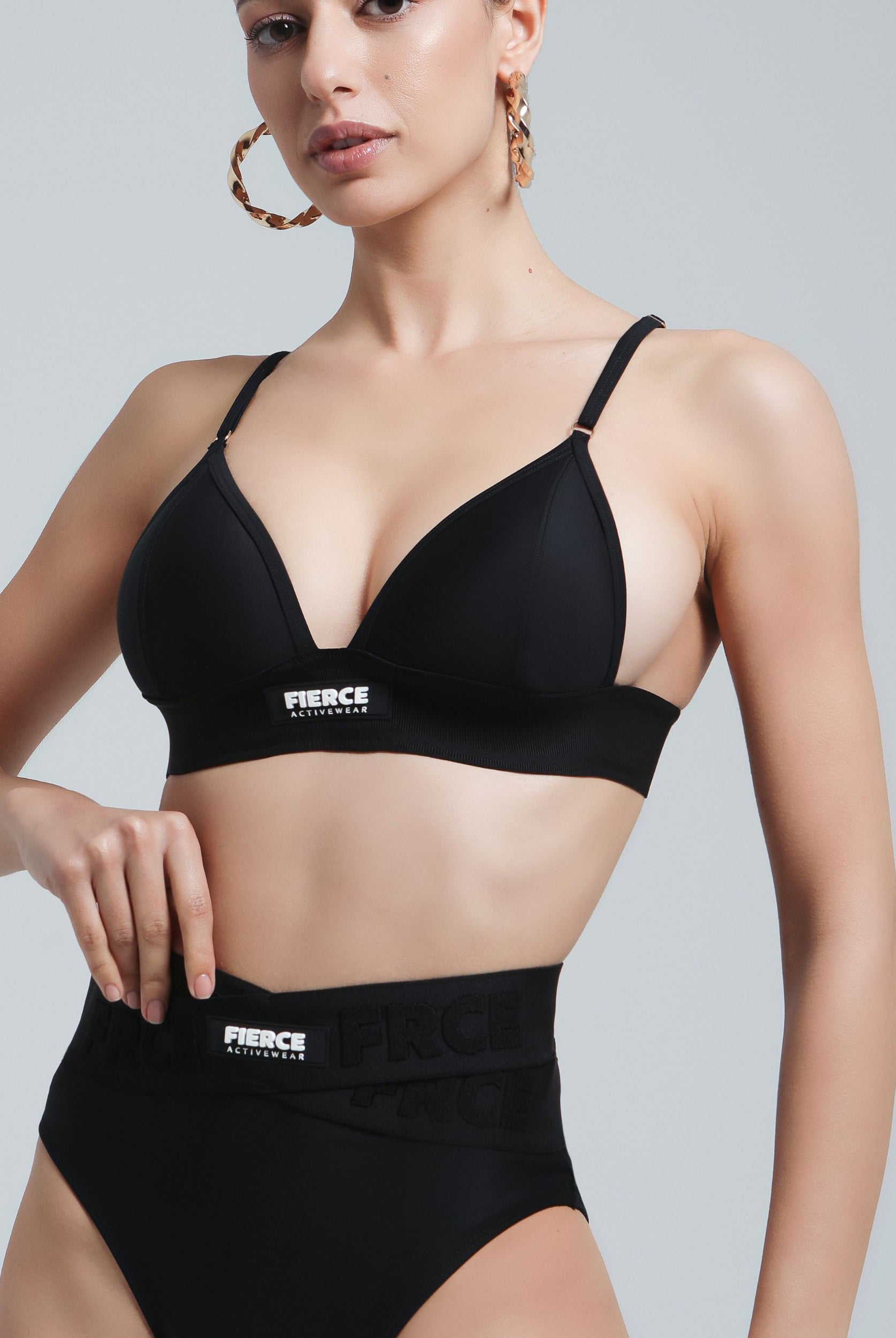 Serena push-up bikini top with padded cups and adjustable straps