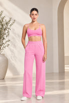 Essential Gray Structured Wide-Leg Fleece Pant | Polished Comfort