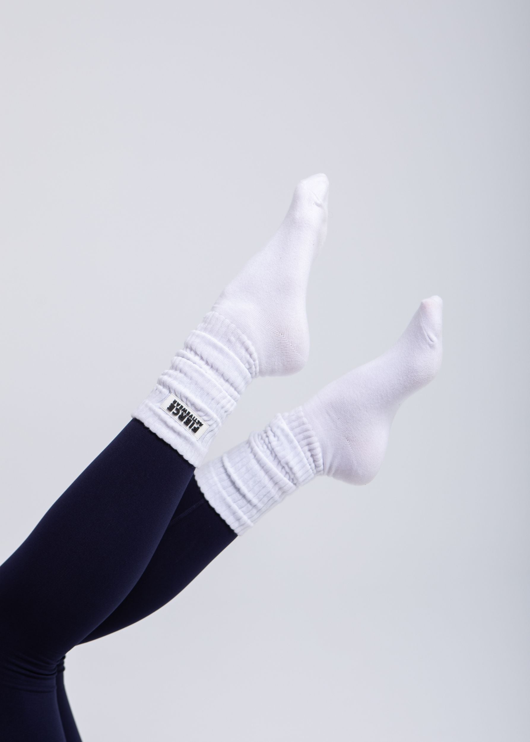 Icon Crew Socks | Ribbed Minimal Logo Socks – Fierce Activewear