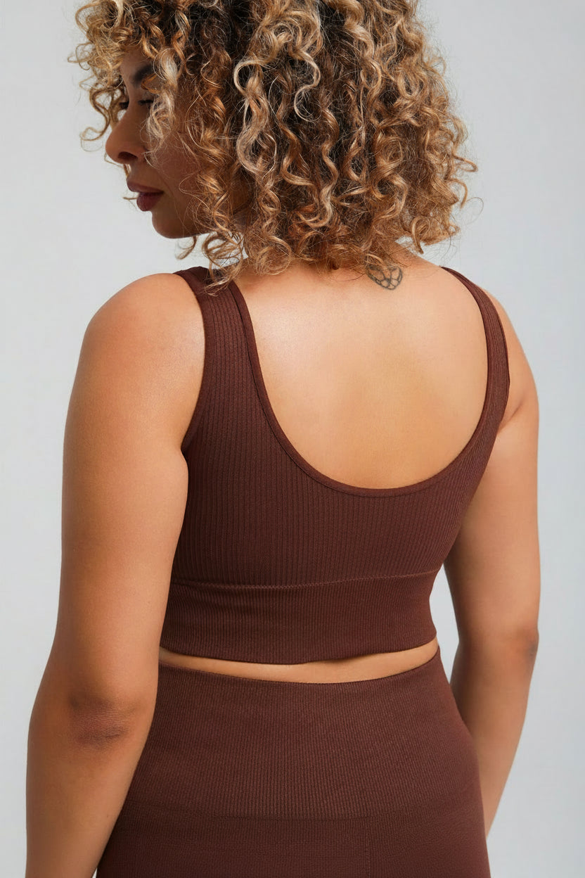 Lightweight breathable everyday bra—close-up of seamless fabric