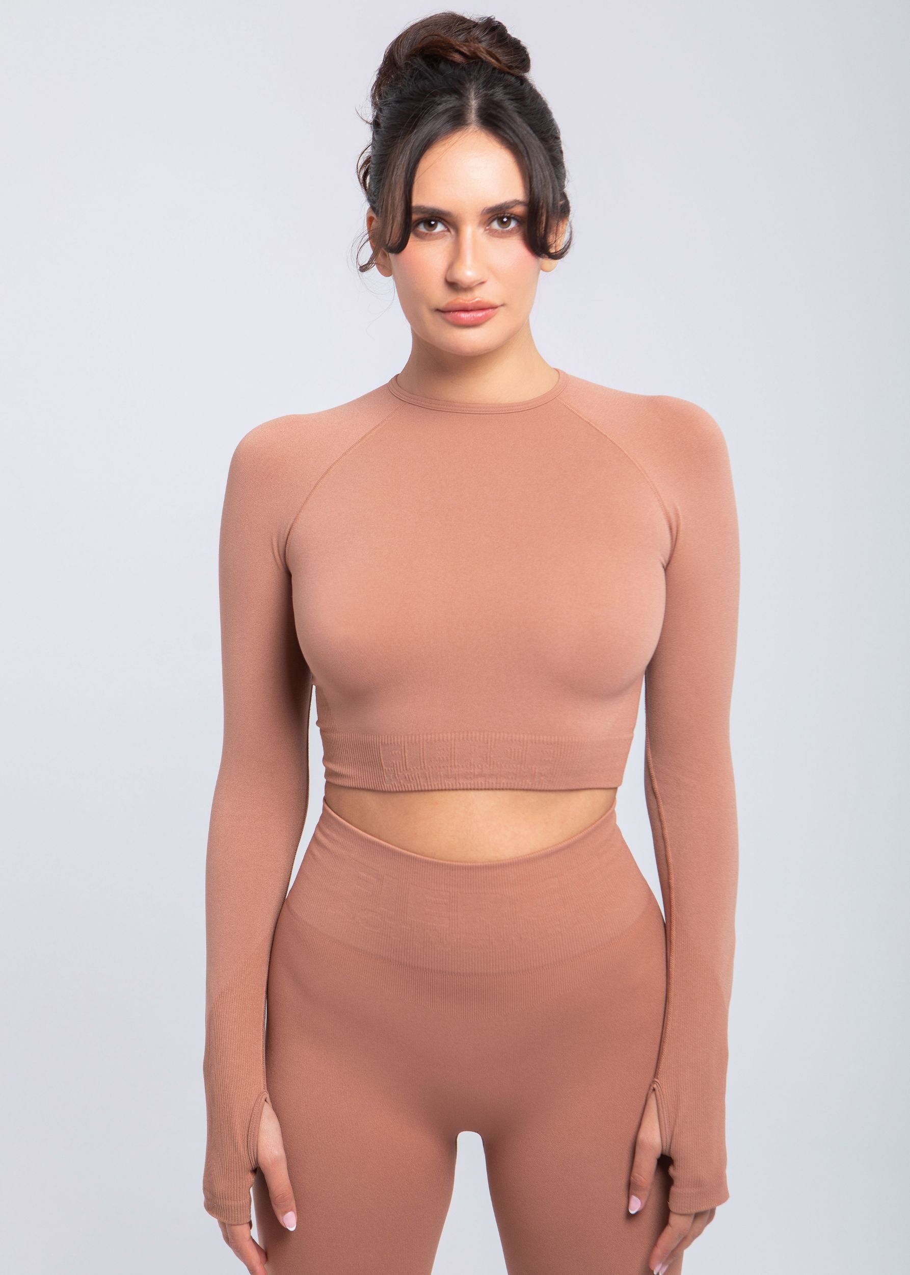 Second Skin Long Sleeve Crop Top – Sculpted & Sleek