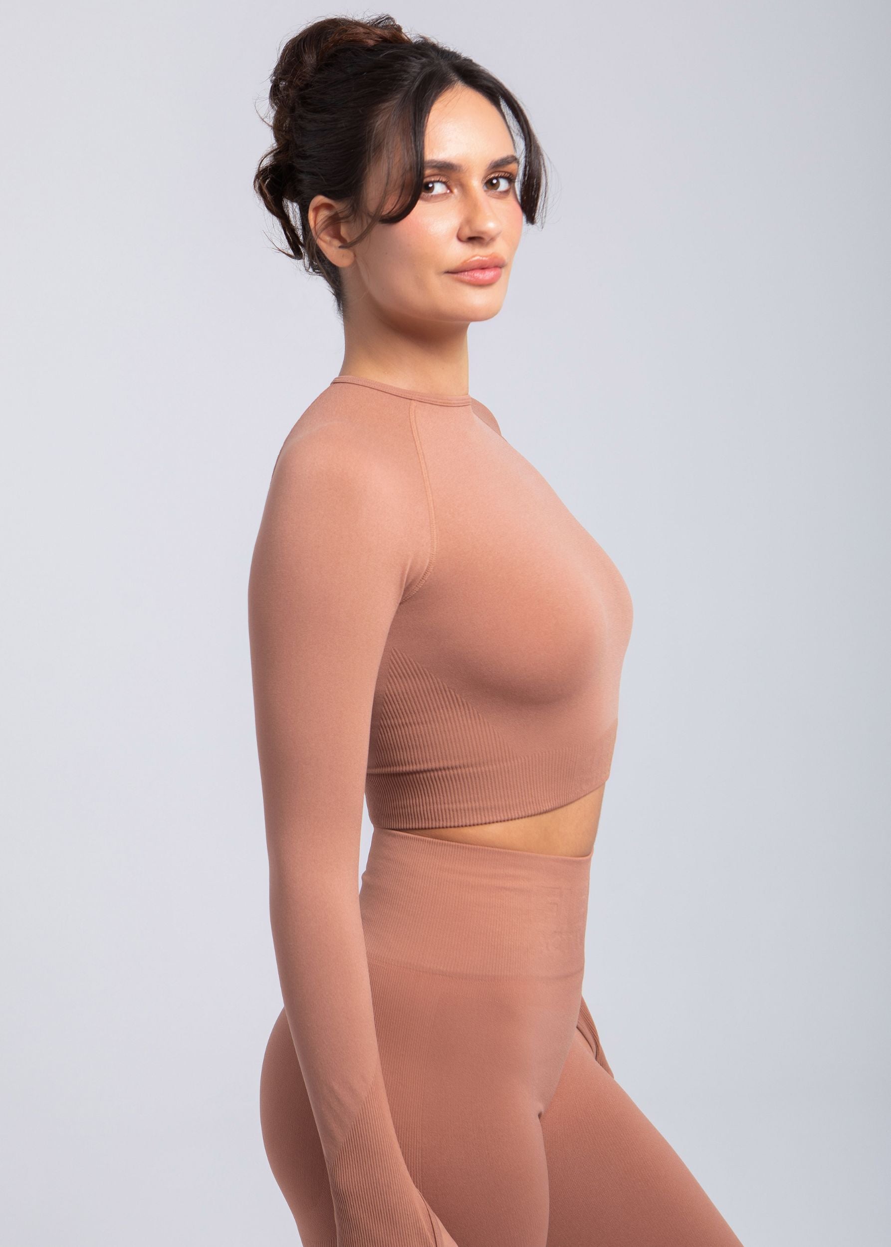 Second Skin Long Sleeve Crop Top – Sculpted & Sleek