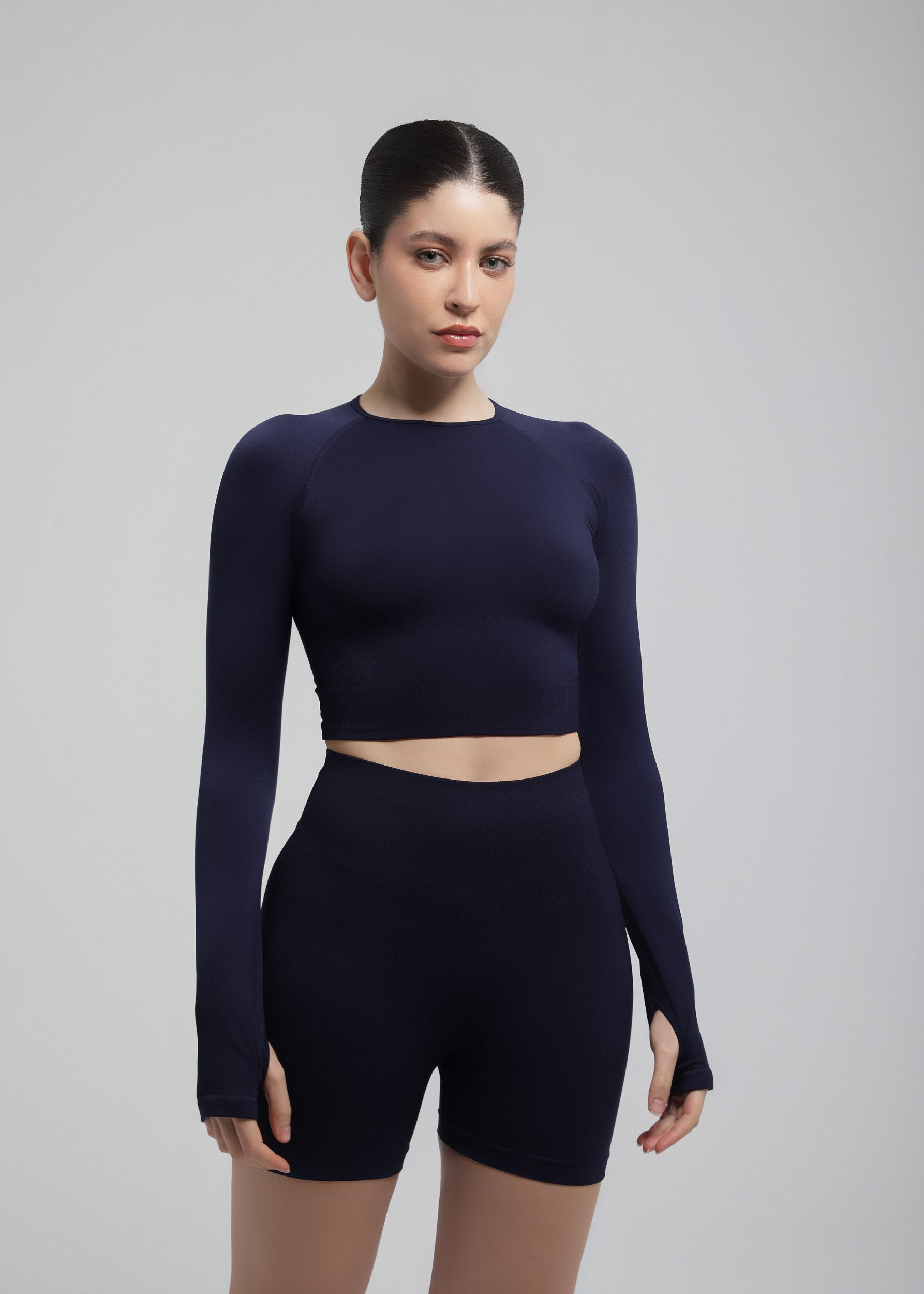 Second Skin Long Sleeve Crop Top – Sculpted & Sleek