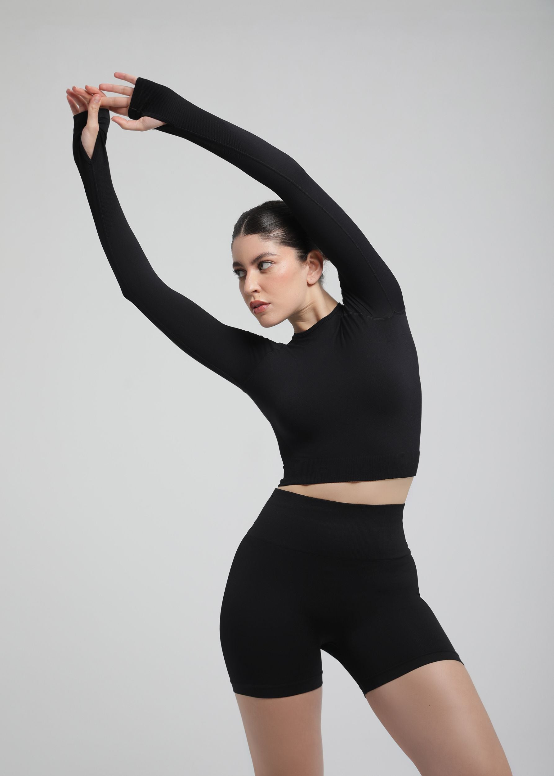Second Skin Long Sleeve Crop Top – Sculpted & Sleek