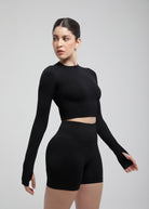 Second Skin Long Sleeve Crop Top – Sculpted & Sleek