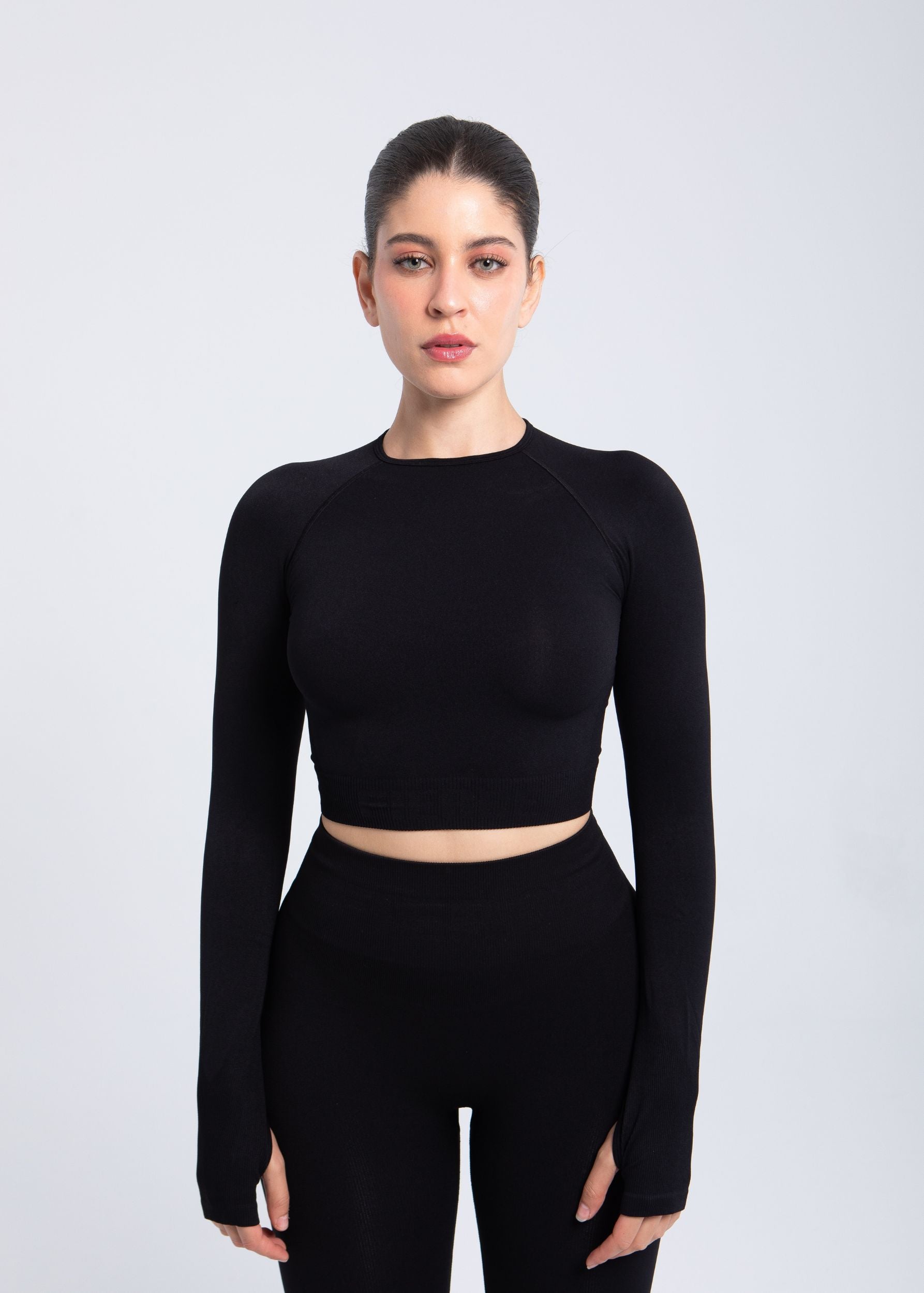 Second Skin Long Sleeve Crop Top – Sculpted & Sleek