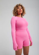Second Skin Long Sleeve Crop Top – Sculpted & Sleek