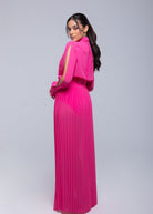 Sheer Jacket with button front, sleeve slits, and gold-accented b